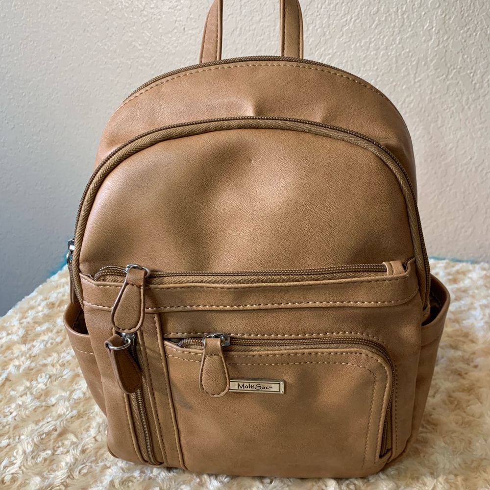 MultiSack Tan Backpack Purse